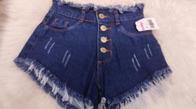 Shorts Curto Jeans Cós Alto Tam 34
