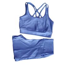 Shorts Curto Meia Coxa Liso + Top Feminino Academia Fitness