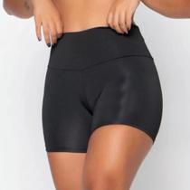 Shorts Curto Preto Academia Suplex Bermuda Barato Cotton Praia Esporte Ginástica Cintura Alta