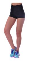 Shorts Curto Preto Fitness Feminina Suplex Cintura Alta GG