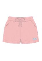 Shorts Curto Rosa Moletin Infantil Abrange