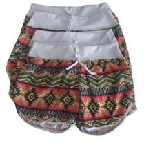 Shorts Curto Soltinho Estampado Moda Praia Academia Corrida