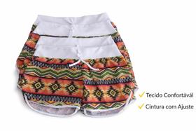Shorts Curto Soltinho Estampado Moda Praia Academia Corrida