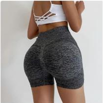 Shorts de Academia Com Levantamento de Bumbum Para Mulheres Cintura Alta