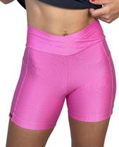 Shorts de academia K2B poliamida com bolso brilho Giseline