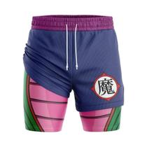 Shorts De Academia Masculinos Oversized Dragon Ball Z Piccolo 2 Em 1 De Camada Dupla Retrô Unissex Shorts De Academia Masculinos Oversized Dragon Ball Z Piccolo 2 Em 1 De Camada Dupla Retrô Unissex