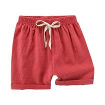 Shorts De Algodão E Linho Para Meninos E Meninas, Verão, Para Crianças De 1 a 12 Anos, Calças Para