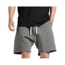 Shorts De Algodão Para Fitness Masculino De Verão Com Bolso Com Zíper, Soltos Para Corrida E