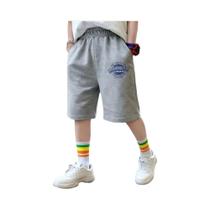 Shorts De Algodão Para Meninos Com Estampa Brooklyn, Moda Infantil, Calças Esportivas De Cinco
