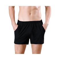 Shorts De Algodão Respirável Para Homens, Ajuste Solto, Pijamas Elásticos Sólidos Para O Verão,