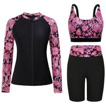 Shorts de banho Arolina Swimwear Rash Guard Women Red XXL