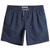 Shorts de banho mamagic masculinos Slim Fit Quick Dry Stripe GG