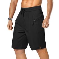 Shorts de Banho STICKON Secagem Rápida com Bolsos com Zíper - Preto - G Shorts de Banho STICKON Secagem Rápida com Bolsos com Zíper - Preto - G