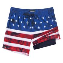 Shorts de baño SURF CUZ 2 en 1 con compresión y secado rápido para hombre M