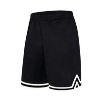 Shorts De Basquete Listrado Na Altura Do Joelho Masculino Malha Respirável Corrida Ginásio Treino