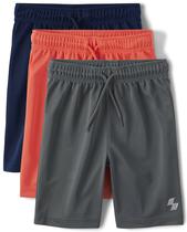 Shorts de basquete The Children's Place, pacote com 3 para meninos Shorts de basquete The Children's Place, pacote com 3 para meninos