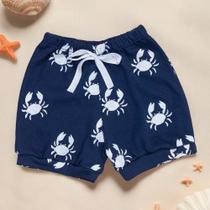 Shorts de Bebê Minimalista Caranguejo Marinho Era Uma Vez