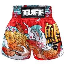 Shorts de boxe Muay Thai Tuff Sport TUF-MS637-vermelhos tamanho S