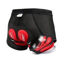 Shorts De Ciclismo Masculinos Em Malha Respirável Com Almofada De Gel 5D Antichoque Para MTB -