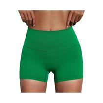 Shorts De Compressão De Cintura Alta Para Mulheres, De Cor Sólida, Para Ioga, Ginástica E Exercícios