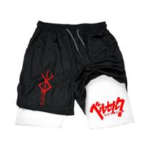Shorts De Compressão Masculinos De Secagem Rápida 2 Em 1 Para Academia E Corrida Com Bolsos Para