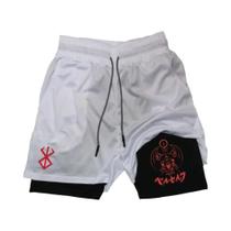 Shorts De Compressão Masculinos De Secagem Rápida 2 Em 1 Para Academia E Corrida Com Bolsos Para