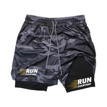 Shorts De Compressão Masculinos De Secagem Rápida 2 Em 1 Para Corrida, Treino, Fitness E Casual