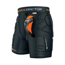 Shorts de compressão Shock Doctor Boys com copo esportivo de carbono