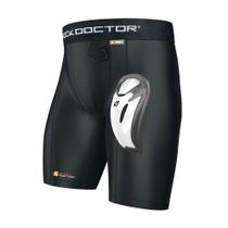 Shorts de compressão Shock Doctor com Bio-Flex Athletic Cup