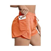 Shorts De Corrida 2 Em 1 De Cintura Alta Para Mulheres, De Secagem Rápida, Para Treino, Ginástica,