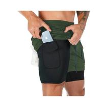 Shorts de Corrida 2 em 1 Masculino - Elástico, Secagem Rápida, com Bolsos