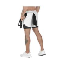 Shorts de Corrida Masculino 2 em 1 - Secagem Rápida para Academia e Treino