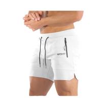 Shorts de Corrida Masculino com Bolso e Zíper - Ideal para Academia, Praia e Treino