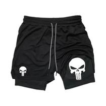 Shorts De Corrida Masculinos 2 Em 1 De Secagem Rápida Com Bolso Para Celular, Para Fitness E