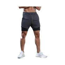 Shorts De Corrida Masculinos Camuflados De Secagem Rápida 2 Em 1 Para Academia E Treinamento