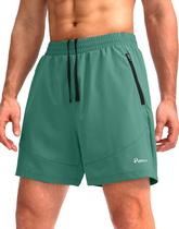 Shorts de corrida Pudolla para homens Workout Athletic Green M