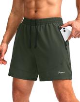 Shorts de corrida Pudolla para homens Workout Athletic Green XS
