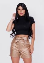 Shorts de Couro Ouro Velho