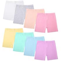 Shorts de dança Boyiee Girls para crianças, pacote com 8 cores brilhantes