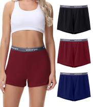 Shorts de dormir com pijama de algodão Comfywear Lounge, pacote com 3