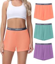 Shorts de dormir com pijama de algodão Comfywear Lounge, pacote com 3