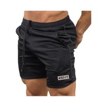 Shorts De Fitness De Malha Respirável De Secagem Rápida Masculino Verão Treino Jogger Praia Moletom