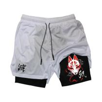 Shorts De Fitness Masculino 2 Em 1 De Alto Desempenho Estampado Para Corrida Ao Ar Livre M-3xl