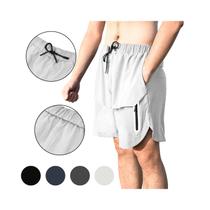 Shorts de ginástica esportivos masculinos de secagem rápida para corrida