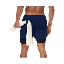 Shorts de Ginástica Masculino 2 em 1 - Secagem Rápida para Treino e Fitness