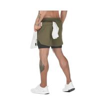 Shorts de Ginástica Masculinos 2 em 1 - Compressão, Secagem Rápida e Elásticos