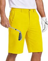 Shorts de golfe JWM para homens, elásticos, leves, de secagem rápida, amarelos Shorts de golfe JWM para homens, elásticos, leves, de secagem rápida, amarelos