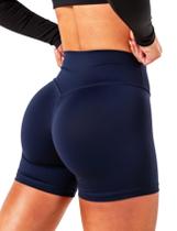 Shorts de ioga CHANGEZOE femininos de cintura alta para controle de barriga azul marinho Shorts de ioga CHANGEZOE femininos de cintura alta para controle de barriga azul marinho