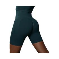 Shorts De Ioga Sem Costura De Cintura Alta Para Mulheres Push Up Booty Treino Academia Fitness