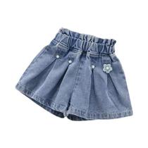 Shorts De Jeans A-line Para Meninas Moda Coreana Verão Hot Pants 3-12 Anos - NONE Shorts De Jeans A-line Para Meninas Moda Coreana Verão Hot Pants 3-12 Anos - NONE